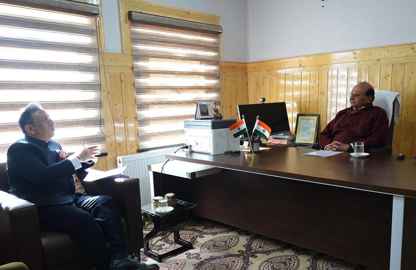 L-G Vinai Kumar Saxena holds meeting with Chief Secretary; Directs preparation of comprehensive plan for creation of 50 water bodies across Ladakh; Says it will help address water shortage issues in Ladakh