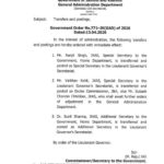 Transfer and postings vide government Order 771-JK (GAD) of 2026