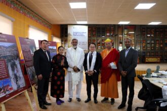 Exhibition on Guru Padmasambhava (in Bhoti) inaugurated at Dharma Centre by International Buddhist Confederation