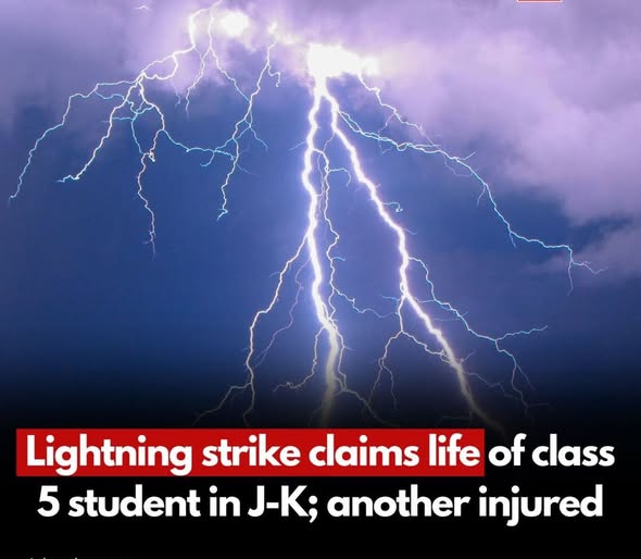 Lightning strike claims life of class 5 student in J-K: Another injured