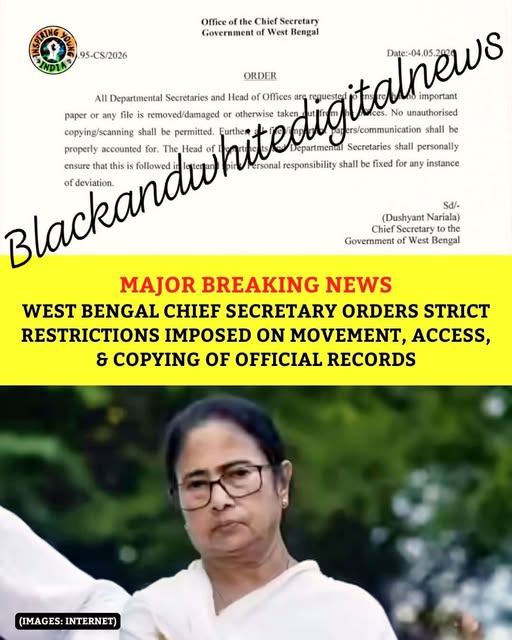 West Bengal Tightens Grip on Official Records as Chief Secretary Orders Strict File Control