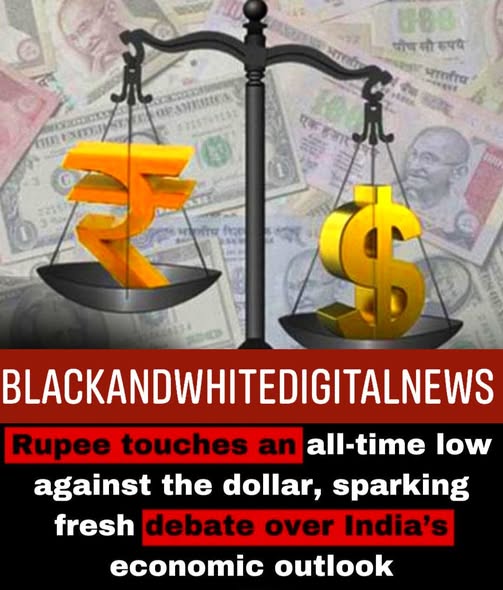 The Indian rupee settled at a record low of 96.35 against the US dollar, marking its weakest closing level ever.