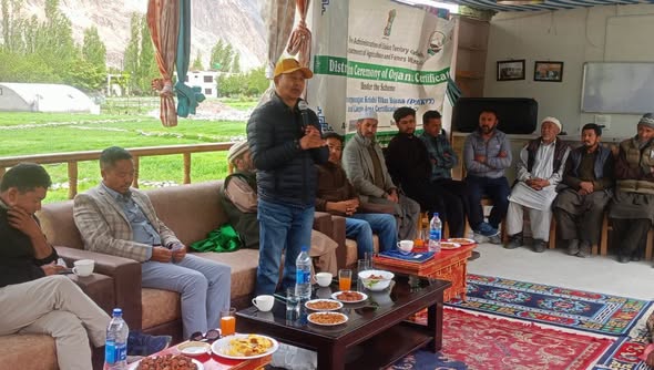 Nobra, 20 May 2026 Agriculture department Leh organised Organic Certificate distribution programme in Turtuk today on 20th May 2026.