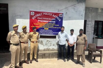 J&K Police Kathua Attaches Property Worth ₹35.85 Lakh of Alleged Drug Peddler in Billawar