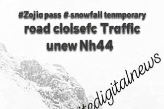 Zojila pass #snowfall temporary road closed