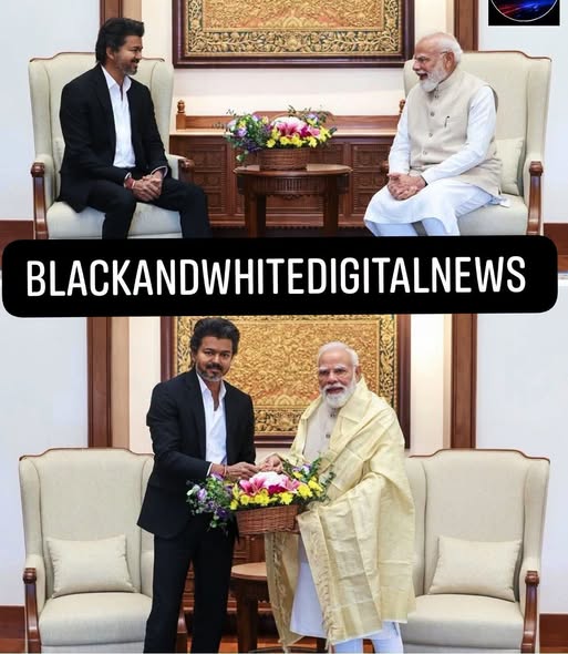 Tamil Nadu Chief Minister C. Joseph Vijay called on Prime Minister Narendra Modi in New Delhi during his first official visit after taking oath as Chief Minister.