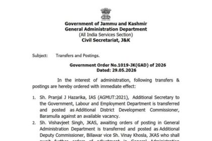Transfer Posting of IAS and KAS officers ...