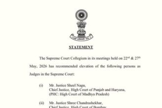 The Supreme Court Collegium has recommended five names to the Centre for appointment as judges of the Supreme Court of India.