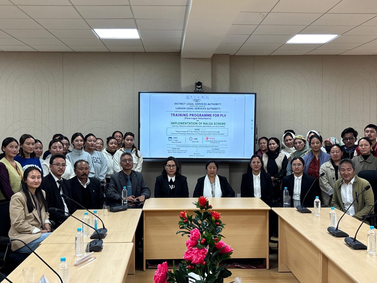 A One Day Refresher Training Programme for Para Legal Volunteers (PLVs) Was organized by the District Legal Services Authority (DLSA), Leh under the aegis of the Ladakh Legal Services Authority (LLSA) on 29th May 2026 at the LLSA