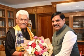 Glad to have met Hon'ble Chief Minister of Madhya Pradesh, Dr Mohan Yadav Ji at Lok Bhavan Srinagar, earlier today.