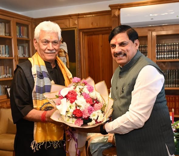 Glad to have met Hon'ble Chief Minister of Madhya Pradesh, Dr Mohan Yadav Ji at Lok Bhavan Srinagar, earlier today.