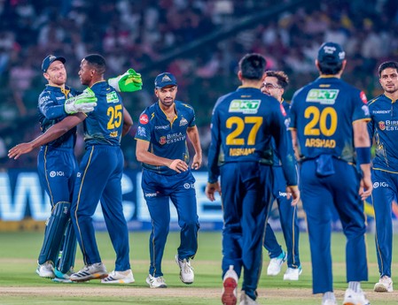 IPL 2026: Rashid’s Four-Wicket Haul, Gill’s 84 Help GT Thrash RR By 77 Runs