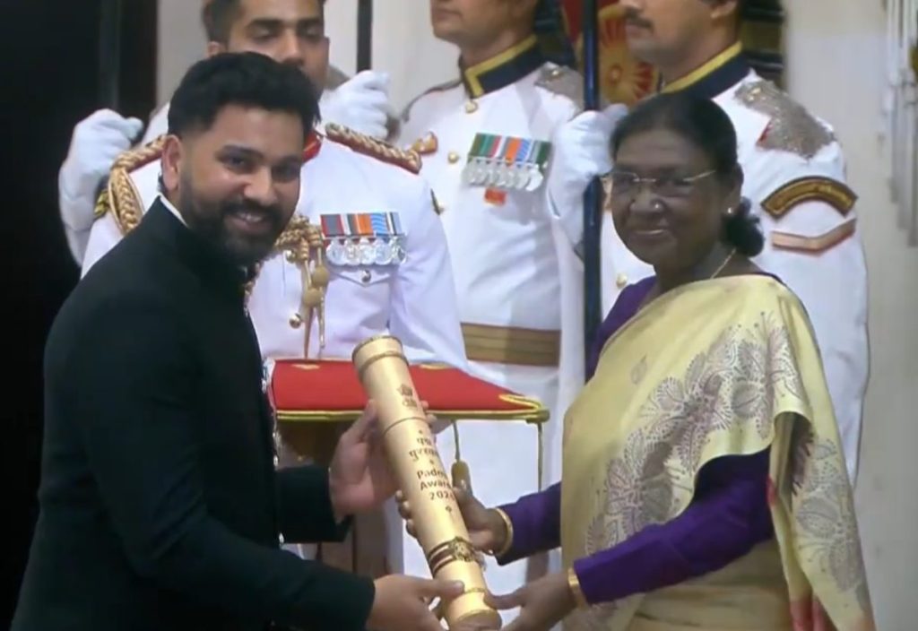 President Murmu Presents Padma Awards To Rohit Sharma, Savita Punia And Other Sporting Icons