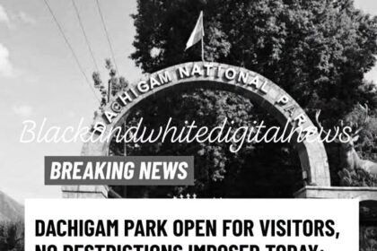 DachigamPark Open for Visitors, No Restrictions Imposed Today: Clarifies Government.