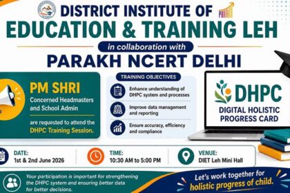 First Day of Two-Day Online Hands-on Training on Digital Holistic Progress Card (DHPC) Successfully Conducted for PM SHRI Schools of UT Ladakh