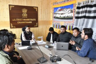 DC Changthang Reviews Progress of Ongoing Construction Works