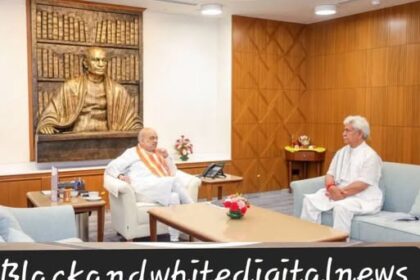 LG Manoj Sinha met Hon’ble Union Home Minister Amit Shah in Delhi .