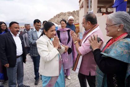 Minister of State (MoS) for Consumer Affairs, Food and Public Distribution of India Nimuben Jayantibhai Bambhaniya Participates in Pratham Sindhu Kumbh 2026 at Leh