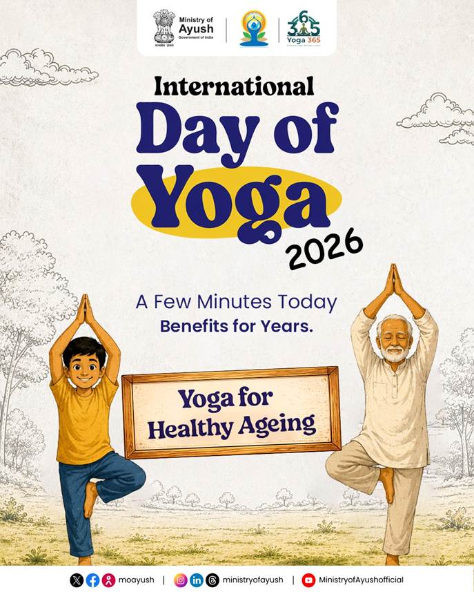 ‘Yoga For Healthy Ageing’ Announced As Theme For International Day Of Yoga 2026