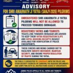 Jammu and Kashmir Police issued advisory regarding Amarnath Nath ji Yatra