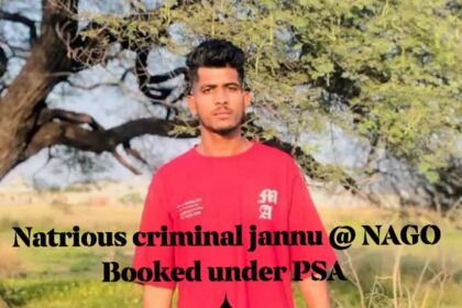 Notorious Criminal Jannu Alias Nago Detained Under PSA, Lodged in Jail by RS Pura Police