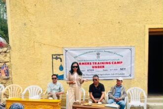 The Agriculture Department, Leh, organized a Farmer Awareness and Training Camp at Ney Village on 15 July 2026 to promote sustainable agricultural practices and improve farmers’ knowledge of various government initiatives and modern farming technologies.