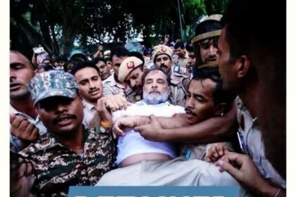 Rahul Gandhi detained outside PM Modi's residence. 