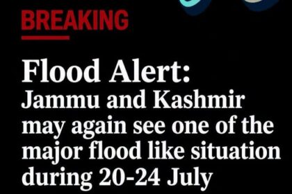 Flood Alert : Jammu and Kashmir may again see one of the major flood like situation during 20-24 July