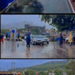 Vehicular movement on the Jammu-Srinagar National Highway (NH-44) was suspended from both ends on Wednesday morning