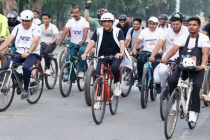Mansukh Mandaviya Leads Nationwide 80th Edition Of Fit India Sundays On Cycle, Calls For One Hour Of Daily Fitness