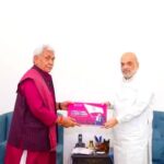 Lt Governor Manoj Sinha meets HM Amit Shah; Presents Nasha Mukt J&K Campaign Coffee Table Book