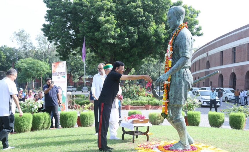 Mandaviya Leads National Sports Day Celebrations At Major Dhyan Chand National Stadium