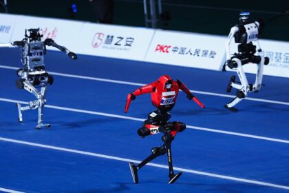 Chinese Humanoid Robots Smash Human Records In 100m Sprint And High Jump At Beijing Robot Games