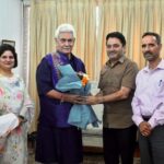 A delegation of senior officers recently inducted into the Indian Administrative Service (IAS )called on Lieutenant Governor Manoj Sinha.