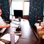 Inspector General of Police, Kashmir, Sujit Kumar, IPS paid a courtesy call on the Chief Minister today at the Civil Secretariat, Srinagar, following his recent assumption of charge.
