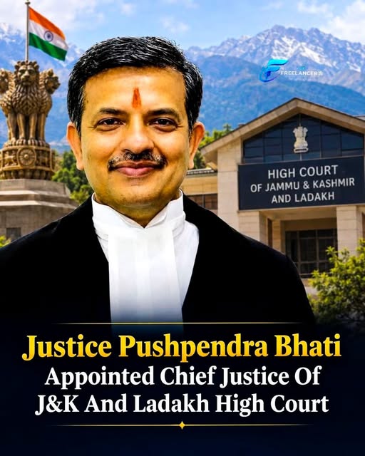 Justice Pushpendra Bhati Appointed Chief Justice Of J&K And Ladakh High Court