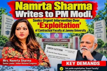 Namrta Sharma Writes to PM Modi, Seeks Urgent Intervention in Jammu University Contractual Faculty Crisis