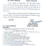 Principal District & Sessions Judge, Srinagar Haq Nawaz Zargar Transferred from Srinagar District Court; to be Adjusted as Principal Secretary to Chief Justice, J&K