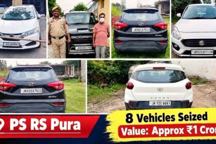 RS Pura Police Seize Eight Vehicles Worth Rs 80 Lakh in Fraud Case