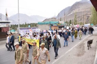 DC Nubra Leads Pad Yatra under Nasha Mukt Bharat Abhiyan