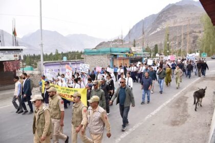DC Nubra Leads Pad Yatra under Nasha Mukt Bharat Abhiyan