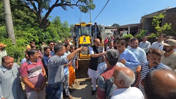 Foundation stone laid by Hon’ble MLA Surjit Singh Slathia for various development works in Samba Town, marking the projects worth an estimated cost is 3 crore.