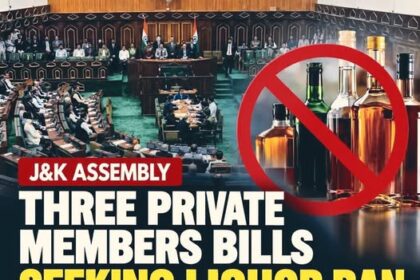 J&K Assembly: Three Private Members’ Bills seeking a liquor ban in Jammu & Kashmir are listed among the first five items for discussion in the Assembly today.