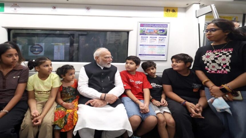 PM Modi Shares Moments From His Delhi Metro Journey To And From SRCC Programme