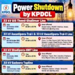 Power Shutdown Alert KPDCL has announced scheduled power shutdowns on October 3, 4 and 6, 2026, affecting several areas of Srinagar, Ganderbal and Pulwama/Tral due to maintenance work on 33 kV lines.