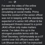 CM Omar Abdullah on Viral Video: Chief Secretary Directed to Ensure No Retributive Action Against JKAS Officer