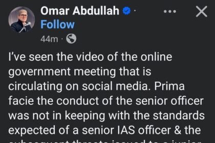 CM Omar Abdullah on Viral Video: Chief Secretary Directed to Ensure No Retributive Action Against JKAS Officer